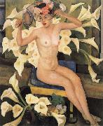 Diego Rivera Nude and flower oil painting
